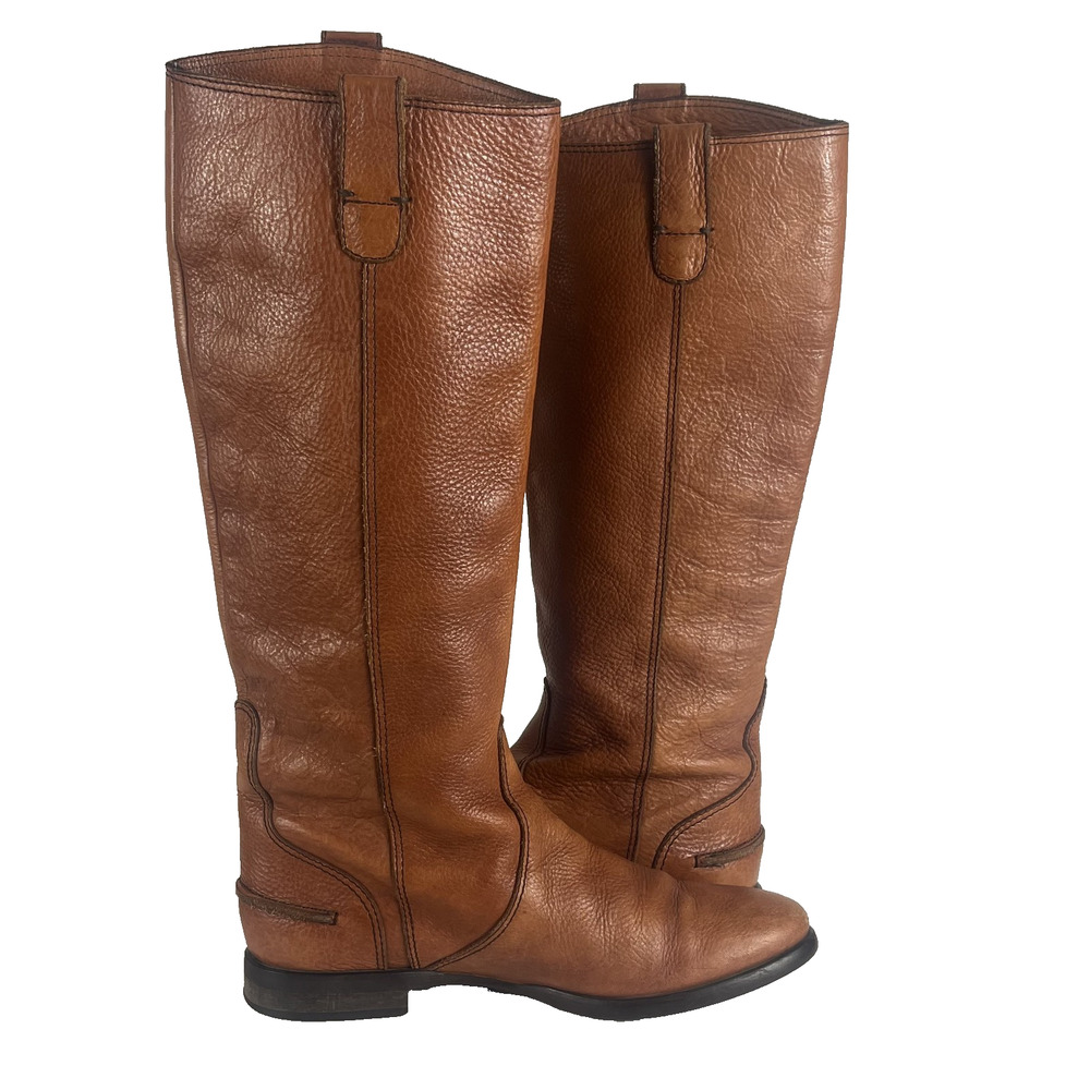 Madewell 1937 Footwear Riding Boots Womens 7 Brown Leather Knee-High Italy Made